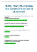 BUNDLE for NR 293 Pharmacology | Exam 1 Study Guide with Questions and Answers with Rationale 2024 | Chamberlain 