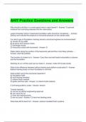 AHIT Practice Questions and Answers 2024 - Graded A