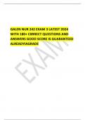 GALEN NUR 242 EXAM 3 LATEST 2024 WITH 180+ C0RRECT QUESTIONS AND ANSWERS GOOD SCORE IS GUARANTEED ALREADYIAGRADE 