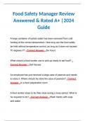 Food Safety Manager Review Answered & Rated A+ |2024 Guide