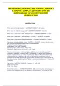 HESI PEDIATRICS,INTRODUCTION, VERSION 1, VERSION 2  & VERSION 3 COMPLETE DOCUMENT WITH 300 QUESTIONS AND 100% CORRECT ANSWERS +ELABORATIONS INTRODUCTION When does birth length double? ---CORRECT ANSWER-- By 4 years When does the child sit unsupported? ---