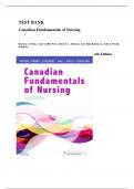 TEST BANK FOR CANADIAN FUNDAMENTALS OF NURSING 6TH EDITION POTTER PERRY