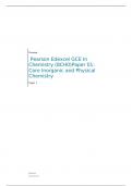 Edexcel GCE In Chemistry (8CH0)Paper 01: Core Inorganic and Physical Chemistry MARK SCHEME 2023