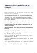 ISA Arborist Study Guide Sample test questions And Answers 