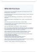 SPCE 630 Final Exam with 100% correct Answers