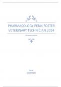 PHARMACOLOGY PENN FOSTER VETERINARY TECHNICIAN 2024