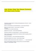   Utah Written State Test (Master Esthetics) with latest study Guides.