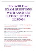 ISYE6501 Final  EXAM QUESTIONS  WITH 100% CORRECT ANSWERS (REVISED)