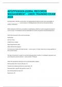 AFQTPXXXXX-222RA, RECORDS MANAGEMENT - USER TRAINING EXAM 2024 