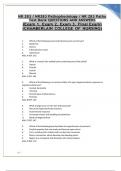 NR 283 / NR283 Pathophysiology / NR 283 Patho Test Bank QUESTIONS AND ANSWERS (Exam 1, Exam 2, Exam 3, Final Exam) (CHAMBERLAIN COLLEGE OF NURSING)