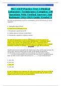 MLT ASCP Practice Test 2 (Medical Laboratory Technicians) |Complete 100 Questions With Verified Answers And Rationale| 2024-2025 Guide |Graded A