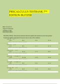 PRECALCULUS TESTBANK 7TH   EDITION BLITZER 2024/2025