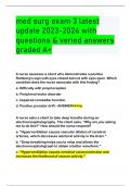 med surg exam 3 latest update 2023-2024 with questions & veried answers graded A+