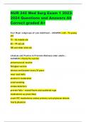 NUR 242 Med Surg Exam 1 2023-2024 Questions and Answers All Correct graded A+