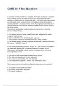 CAMS Ch 1 Test Questions A corporate services provider in a European Union (EU) country has a prospect from an African country who deals in oil and gas. The prospect intends to develop an oil terminal in his home country with a $75 million dollar loan sec