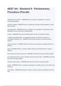 AEST AA - Standard 9 - Parliamentary Procedure (Prevatt) parliamentary procedure - ANSWER-what is a system of guidelines or rules for conducting meetings business meeting - ANSWER-what is a gathering of people working together to make wise decisions presi