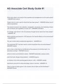 AG Associate Cert Study Guide #1 Which term refers to the study of the properties and management of soil to grow plants? - ANSWER-Soil science Organic food is a term used for foods that have been grown? - ANSWER-without use of chemical pesticides The scie