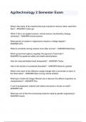 Agritechnology 2 Semester Exam What is the name of the machine that was invented to remove cotton seed from fiber? - ANSWER-Cotton gin Which if this is an applied science: animal science, biochemistry, biology, chemistry? - ANSWER-Animal science What perc