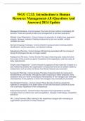 WGU C232 Introduction to Human Resource Management fully solved 2024 Update| COMBINED PACKAGE DEAL