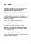 AML Exam #1 Terrorist Financing - ANSWER-Process of raising, storing, and moving funds obtained through licit and illicit means for the purpose of terrorist acts or sustaining the logistical strategy of an insurgent organization Money Laundering - ANSWER-