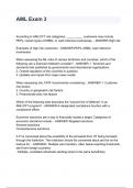 AML Exam 3 According to AML/CFT risk categories, __________ customers may include PEPs, certain types of MSBs, or cash intensive businesses. - ANSWER-High risk Examples of high risk customers - ANSWER-PEPs, MSBs, cash intensive businesses When assessing t