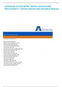 ADDENDUM TO PSYCHIATRIC -MENTAL HEALTH NURSE  PRACTITIONER 4TH EDITION (REVIEW AND RESOURCE MANUAL) lOMoAR cPSD|26961842 N3381 Clinical Assignment Packet NURS3381 CLINICAL FACULTY  Marco Alvarado MSN, RN Belinda Anderson MSN, RN, FNP-BC Shayla Buckler DNP