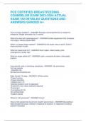 PCE CERTIFIED BREASTFEEDING  COUNSELOR EXAM 2023-2024 ACTUAL  EXAM 150 DETAILED QUESTIONS AND  ANSWERS GRADED A+ How to induce lactation? - ANSWER-Estrogen and progesterone w/ dopamine  antagonist. Nipple stimulation for 2 months. What's the deal with 