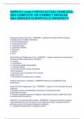 NURS 611 exam 4 PATHO ACTUAL EXAM 2023- 2024 COMPLETE 100 CORRECT DETAILED  Q&A [GRADED A] MARYVILLE UNIVERSITY Respiratory aging influences - ANSWER-1. gradual and usually without adverse  consequences in healthy individuals.  2. environmental factors 3.