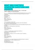 MGMT 3850 CHAPTER 8  HOMEWORK QUESTIONS AND  ANSWERS