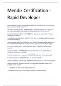 Mendix Certification - Rapid Developer EXAM WITH COMPLETE SOLUTIONS