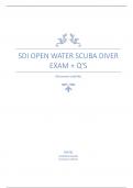 SDI OPEN WATER SCUBA DIVER EXAM BUNDLE TEST