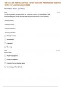 NR-103: | NR 103 TRANSITION TO THE NURSING PROFESSION SELF TEST 21 QUESTIONS WITH 100% CORRECT ANSWERS