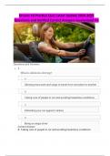 Drivers Ed Practice Quiz Latest Update 2024-2025 Questions and Verified Correct Answers Guaranteed A+