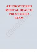 ATI PROCTORED MENTAL HEALTH PROCTORED EXAM 2024.