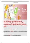 NR 509 Bates & Midterm Bates Advanced Physical Assessment Test Containing 414 Questions and Answers 2024. 