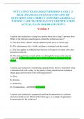 PCT LATEST EXAM 2024/25 VERSIONS 1 AND 2 (2  REAL EXAMS) EACH EXAM CONTAINS 100  QUESTIONS AND CORRECT ANSWERS GRADED A+/  PATIENT CARE TECHNICIAN PCT CERTIFICATION  ACTUAL EXAM 2024(BRAND NEW!!)