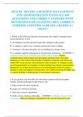 HS ICDC 2024 DECA BUSINESS MANAGEMENT  AND ADMINISTRATION EXAM ALL 100  QUESTIONS AND CORRECT ANSWERS WITH  DETAILED EXPLANATIONS (100% CORRECT  VERIFIED ANSWERS) ALREADY GRADED A+  (NEW!!)