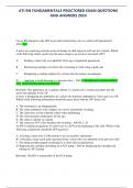 ATI RN FUNDAMENTALS PROCTORED EXAM QUESTIONS AND ANSWERS 2024