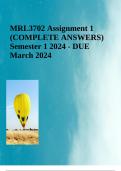 MRL3702 Assignment 1 (COMPLETE ANSWERS) Semester 1 2024 - DUE March 2024