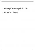 Portage Learning NURS 251 Module 9 Exam