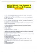 CASAC EXAM Prep Domain 1 (2024) Questions & Answers Graded A+