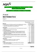 AQA A-LEVEL MATHEMATICS 7357/2 PAPER 2 FINAL 2024 EXAM QUESTION PAPER (AUTHENTIC MARKING SCHEME ATTACHED).