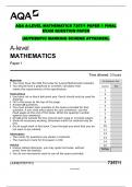  AQA A-LEVEL MATHEMATICS 7357/1 PAPER 1 FINAL EXAM  2024 QUESTION PAPER (AUTHENTIC MARKING SCHEME ATTACHED).