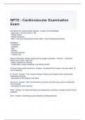 NPTE - Cardiovascular Examination Exam with correct Answers