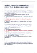 NGN ATI comprehensive predictor STUDY THIS ONE FOR 2023/2024      A nurse on a med surge unit has recieved change of shift report and will care for 4 clients. Which of the following clients needs will the nurse assign to an AP?  A. Feeding a client who wa