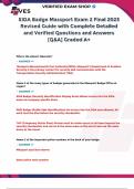 LATEST SIDA BADGE MASSPORT EXAM 2 FINAL 2023 REVISED GUIDE WITH COMPLETE DETAILED AND VERIFIED QUESTIONS AND ANSWERS (Q&A), GRADE A+.