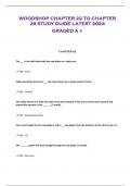 WOODSHOP CHAPTER 22 TO CHAPTER  29 STUDY GUIDE LATEST 2024  GRADED A +