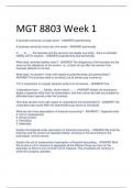 MGT 8803 Week 1 EXAM WITH COMPREHENSIVE SOLUTIONS