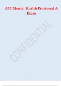 ATI PROCTORED MENTAL HEALTH PROCTORED EXAM 2024. ATI RN Capstone Mental Health Pre ATI RN Capstone Mental Health Pre-Assessment 