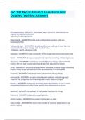 Bio 101 NVCC Exam 1 Questions and  Detailed Verified Answers Monosaccharides - ANSWER-- serve as a major nutrient for cells and as raw  material for building molecules - glucose, fructose, galactose Disaccharide - ANSWER-formed when a dehydration reaction